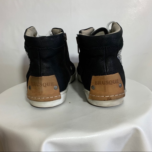 Brusque high top leather sneaker shoes sz 8.5 - Picture 5 of 6